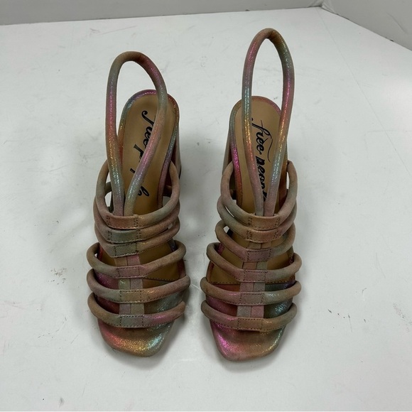 Free People Colette Block Heel Cage Slingback Sandals Size 36.5/6.5 - Picture 11 of 12